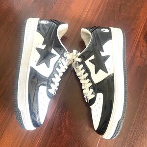 Bape Black and White Sneakers